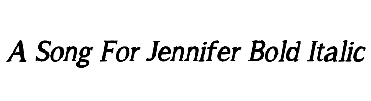 A Song For Jennifer Bold Italic  Скачать бесплатные шрифты