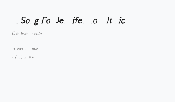 A Song For Jennifer Bold Italic Business Card