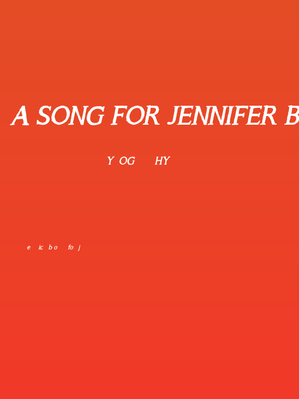 A Song For Jennifer Bold Italic Poster