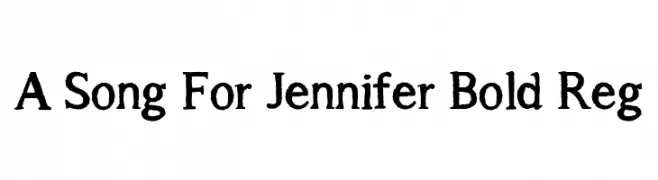 A Song For Jennifer Bold Reg 