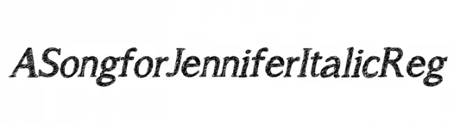 A Song for Jennifer Italic Reg 