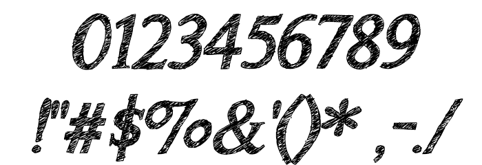 A Song for Jennifer Italic Reg Font OTHER CHARS