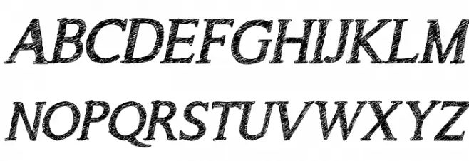 A Song for Jennifer Italic Reg フォント 大文字