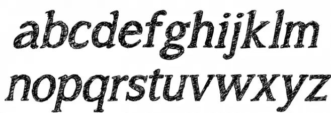 A Song for Jennifer Italic Reg 字体 小写