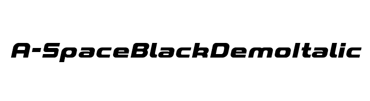 A-Space Black Demo Italic  フリーフォントのダウンロード