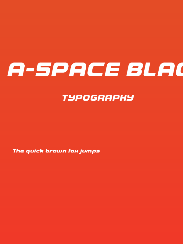 A-Space Black Demo Italic Poster