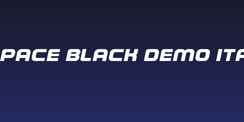 A-Space Black Demo Italic Social Header