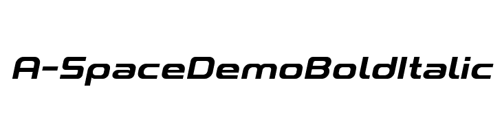 A-Space Demo Bold Italic  Free Fonts Download