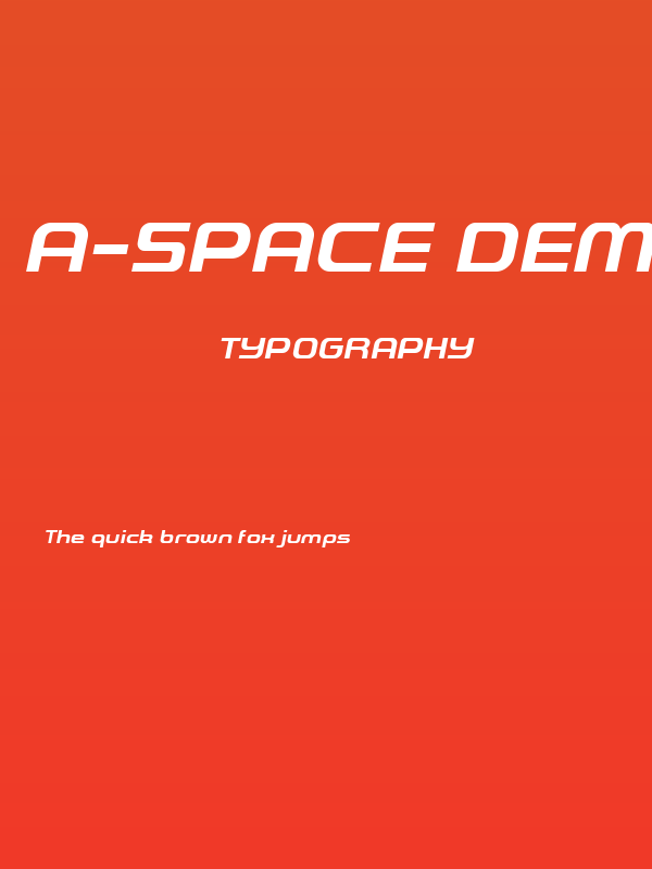 A-Space Demo Bold Italic Poster