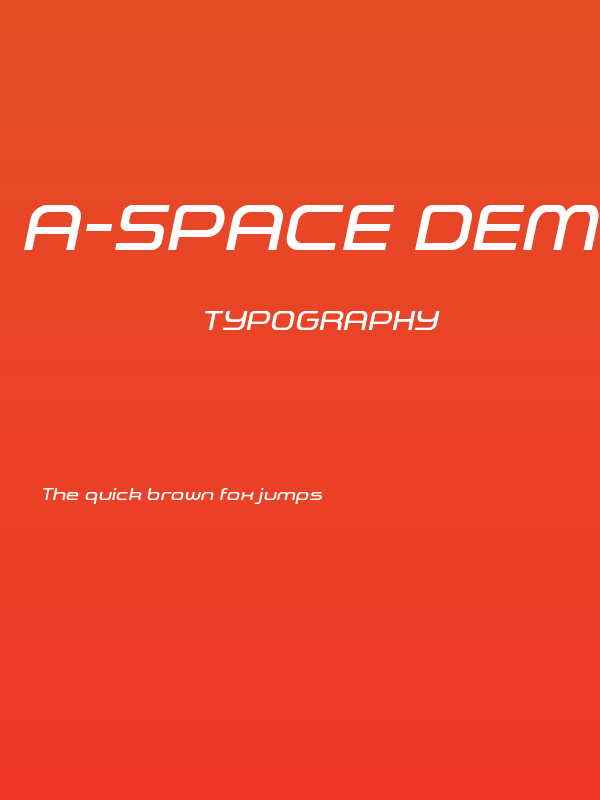 A-Space Demo Italic Poster