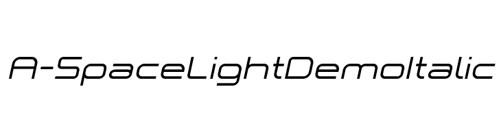 A-Space Light Demo Italic  font caratteri gratis