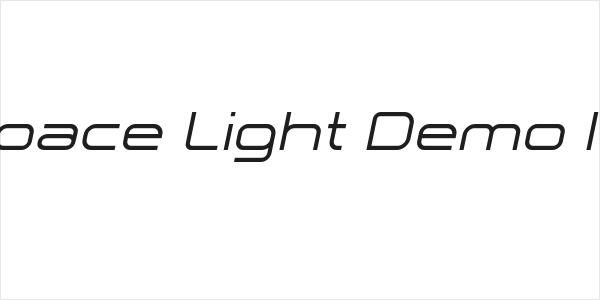 A-Space Light Demo Italic Logo