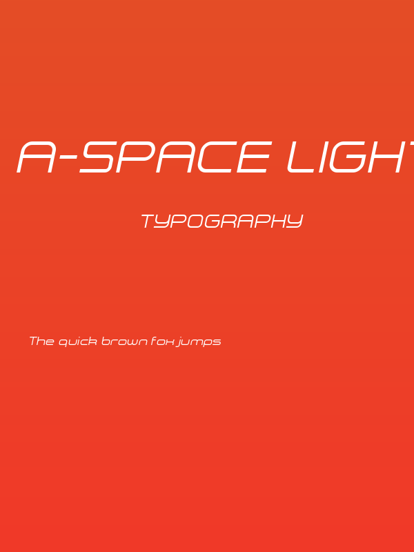 A-Space Light Demo Italic Poster