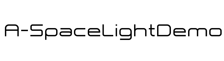 A-Space Light Demo  Frei Schriftart Herunterladen