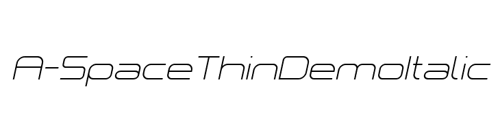 A-Space Thin Demo Italic  Скачать бесплатные шрифты