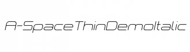 A-Space Thin Demo Italic  font caratteri gratis