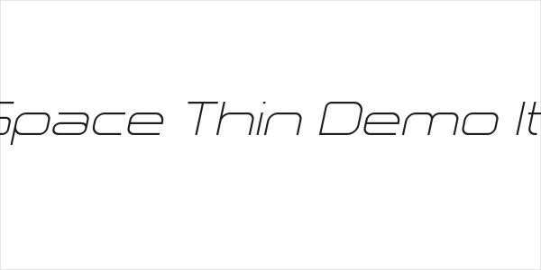 A-Space Thin Demo Italic Logo