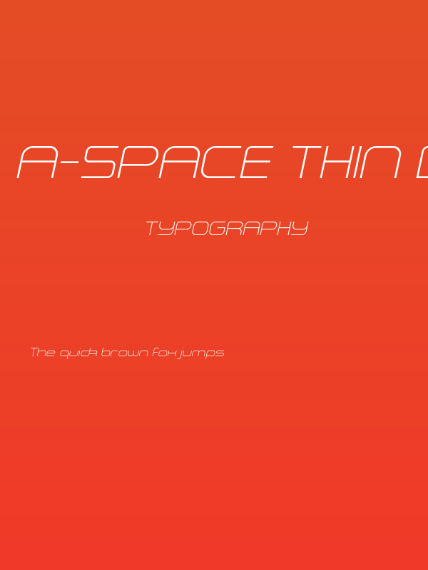 A-Space Thin Demo Italic Poster