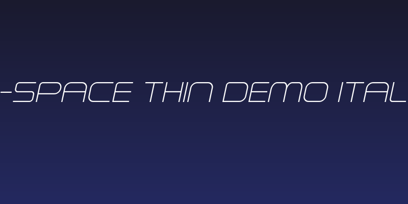 A-Space Thin Demo Italic Social Header