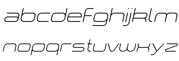 A-Space Thin Demo Italic Font LOWERCASE