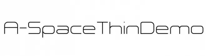 A-Space Thin Demo  font caratteri gratis