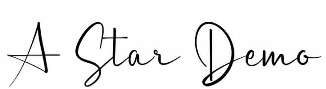A Star Demo Font