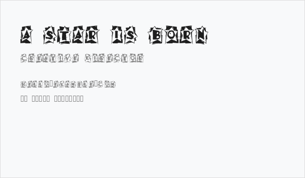 A Star is Born Business Card