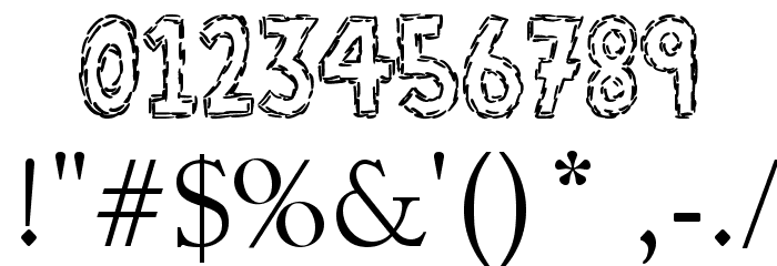 A Stitch Plus Nine Schriftart Anderer Schreiben