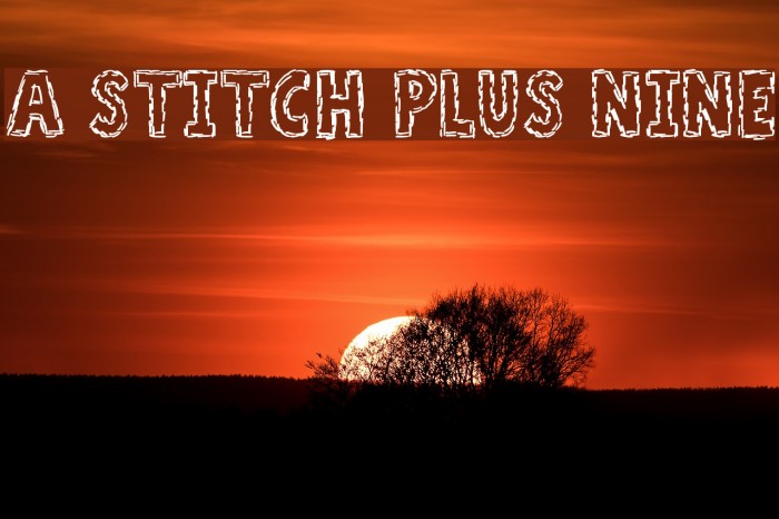 A Stitch Plus Nine Schriftart examples