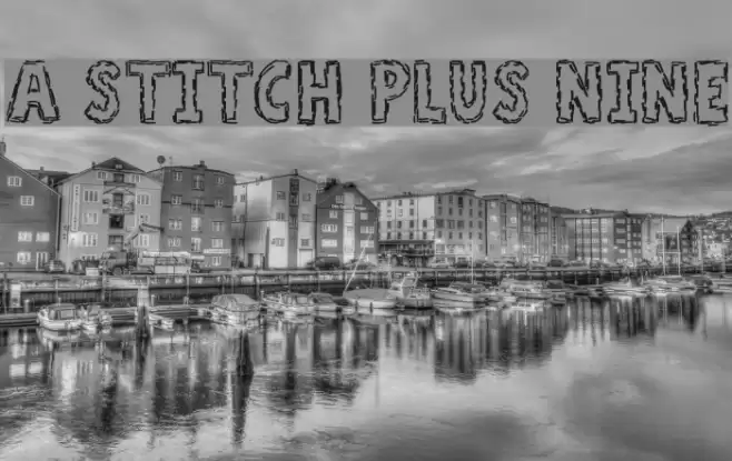 A Stitch Plus Nine Schriftart examples