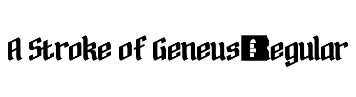 A Stroke of Geneus1 Regular  नि: शुल्क फ़ॉन्ट्स डाउनलोड