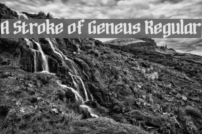 A Stroke of Geneus1 Regular 字体 examples