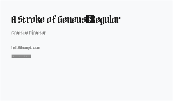 A Stroke of Geneus1 Regular Business Card