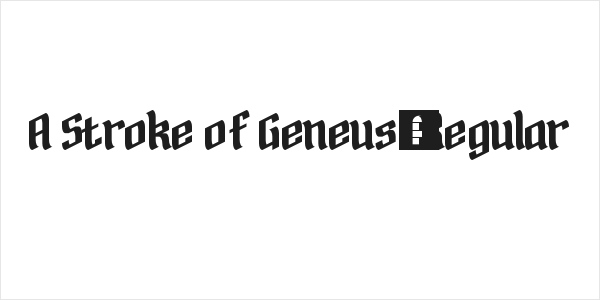 A Stroke of Geneus1 Regular Logo