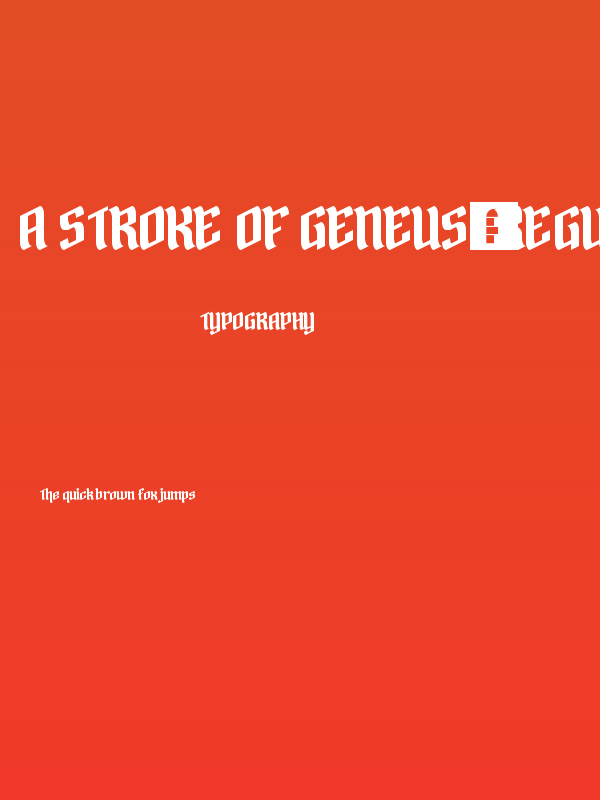 A Stroke of Geneus1 Regular Poster