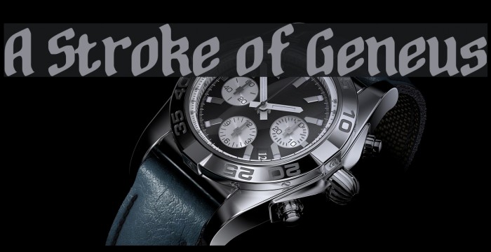 A Stroke of Geneus2 Font examples