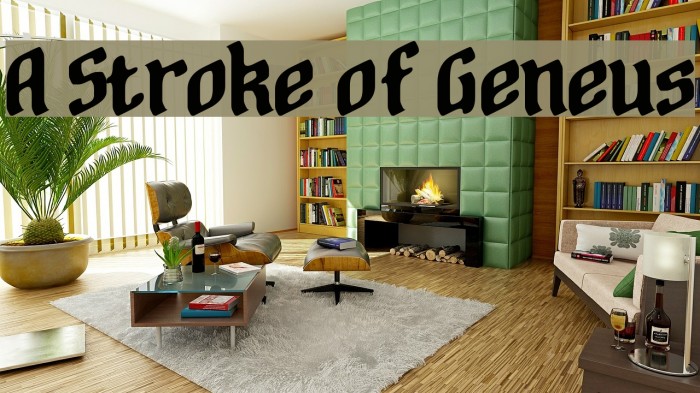 A Stroke of Geneus2 Font examples