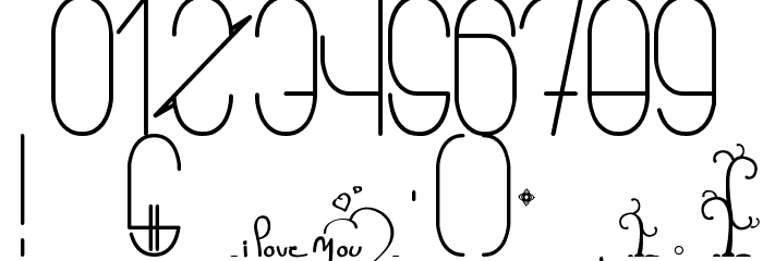 A Sweet Melody My Lady Font OTHER CHARS