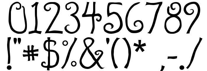 A T & Love Font OTHER CHARS