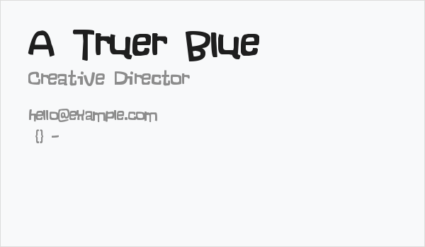 A Truer Blue Business Card