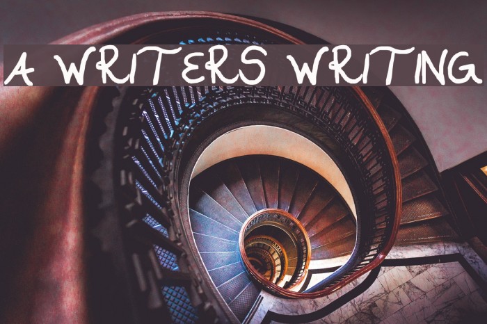 A WRITERS WRITING Font examples