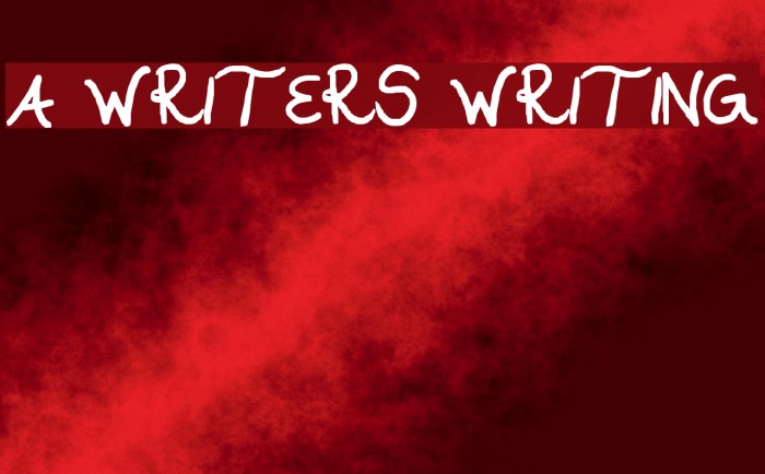 A WRITERS WRITING Font examples