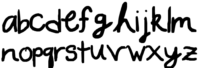 A WRITERS WRITING Font LOWERCASE