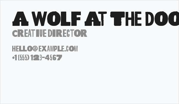 A Wolf At The Door Business Card