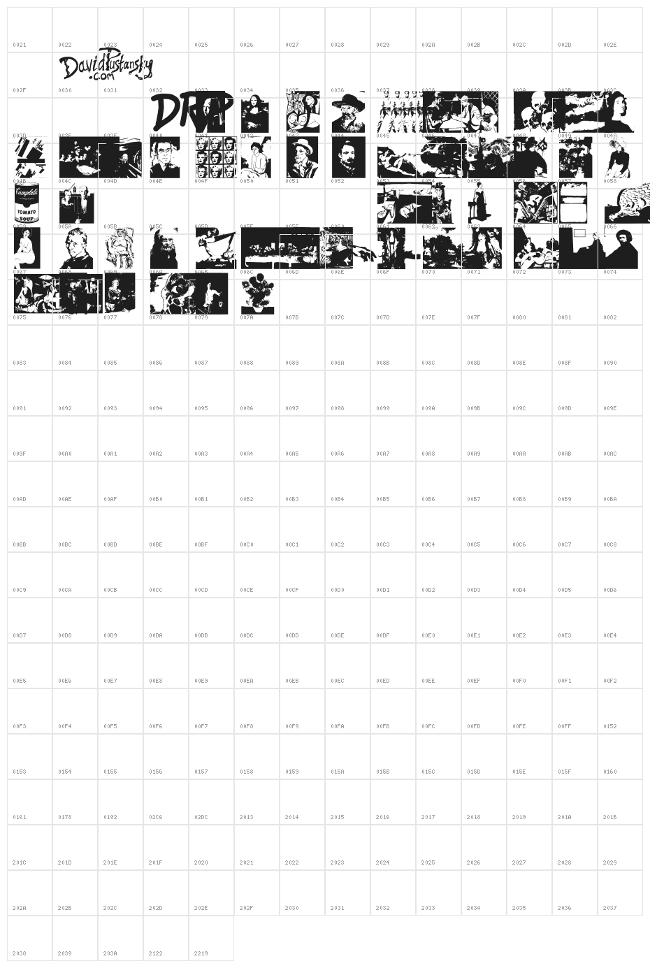 A Work Of Art Character Map