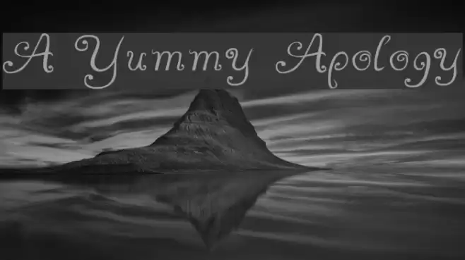 A Yummy Apology Font examples