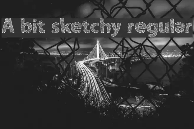 A bit sketchy regular Caratteri examples