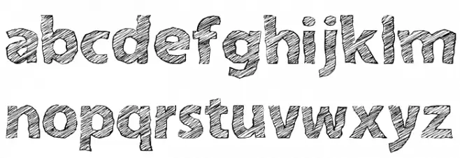 A bit sketchy regular 字体 小写