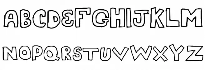 A fat child Шрифта ВЕРХНИЙ