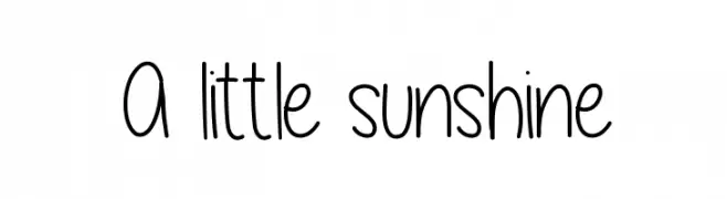 A little sunshine  تنزيل الخطوط